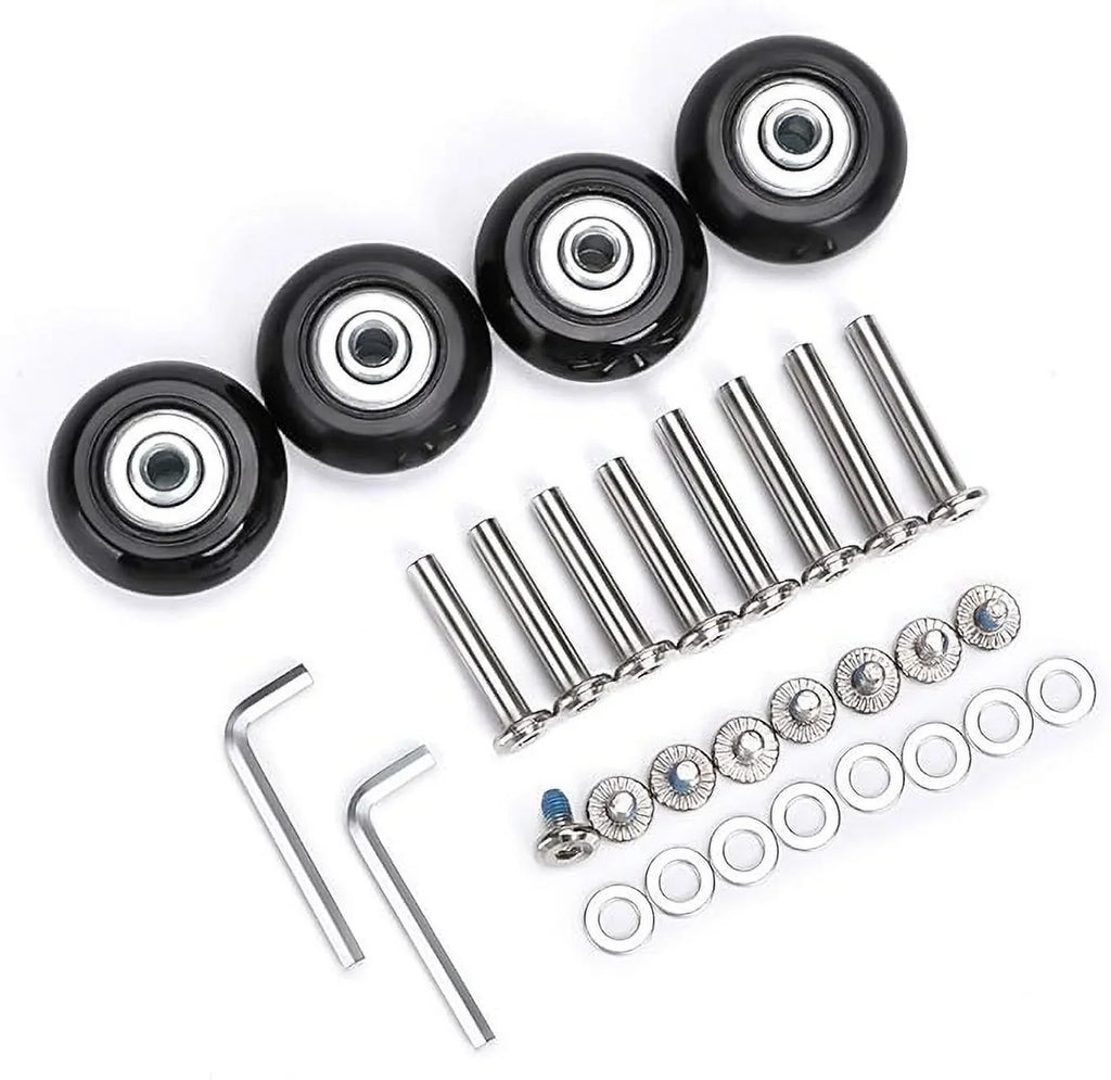 Wheels, 40mm Replacement x Luggage of OwnMy Rubber 4 A Bearings 18mm Caster Wheels Suitcase Repair Set Swivel Kits,