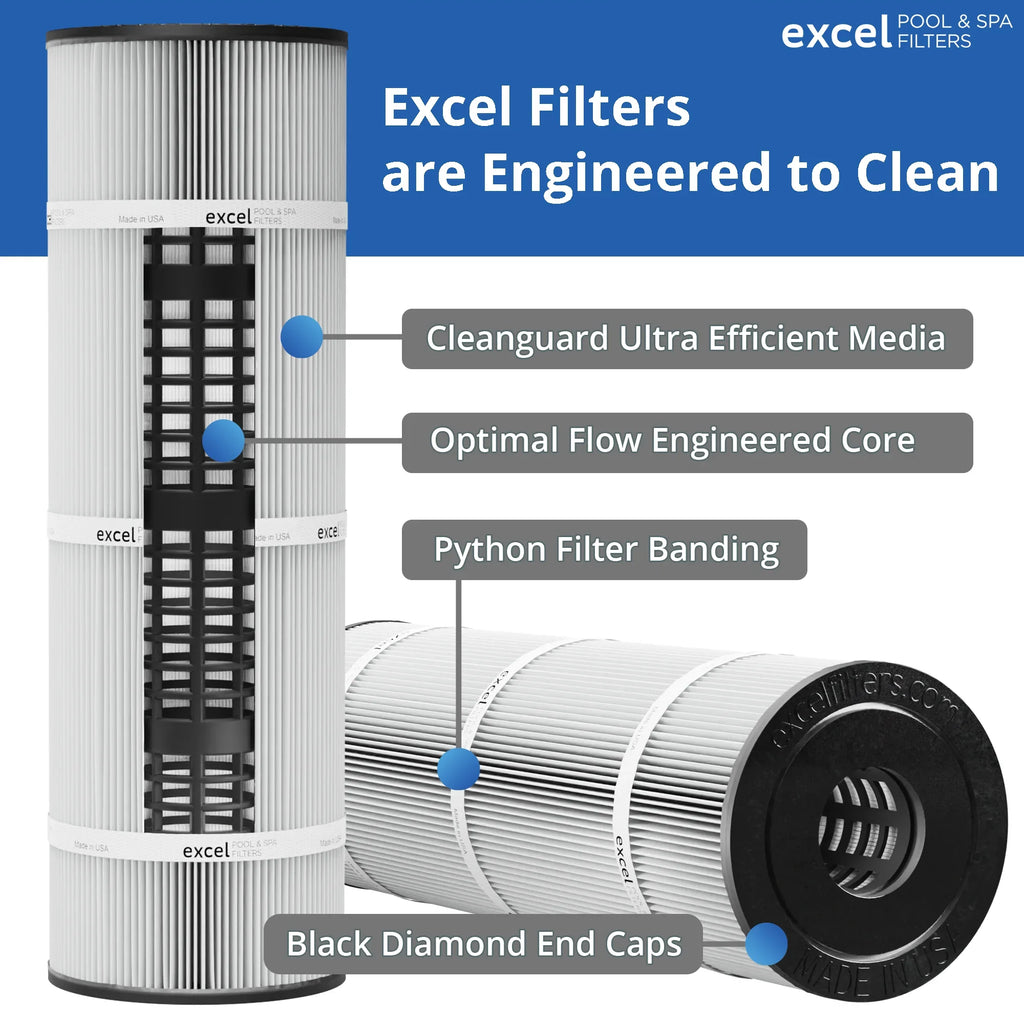 for C-7472, Clean Unicel Pentair Also 520, Pleatco PCC130 Pentair 4 Pack Filter FC-1978, Replacement R173578. Filbur Clear XLS-706 Replaces