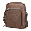 Messenger N2333-1ZF Genuine Shoulder Bag Vintage Casual DENIM Bag Leather Men‘s MICHROE Handbags Crossbody Cowhide Designer