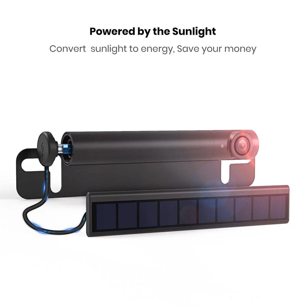 Backup with License Camera Solar for Wireless View Solar Plate Back for Wireless Trailers Auto-Vox Channel Up Panel (TW1) Campervans, Camera Trucks Rear 2