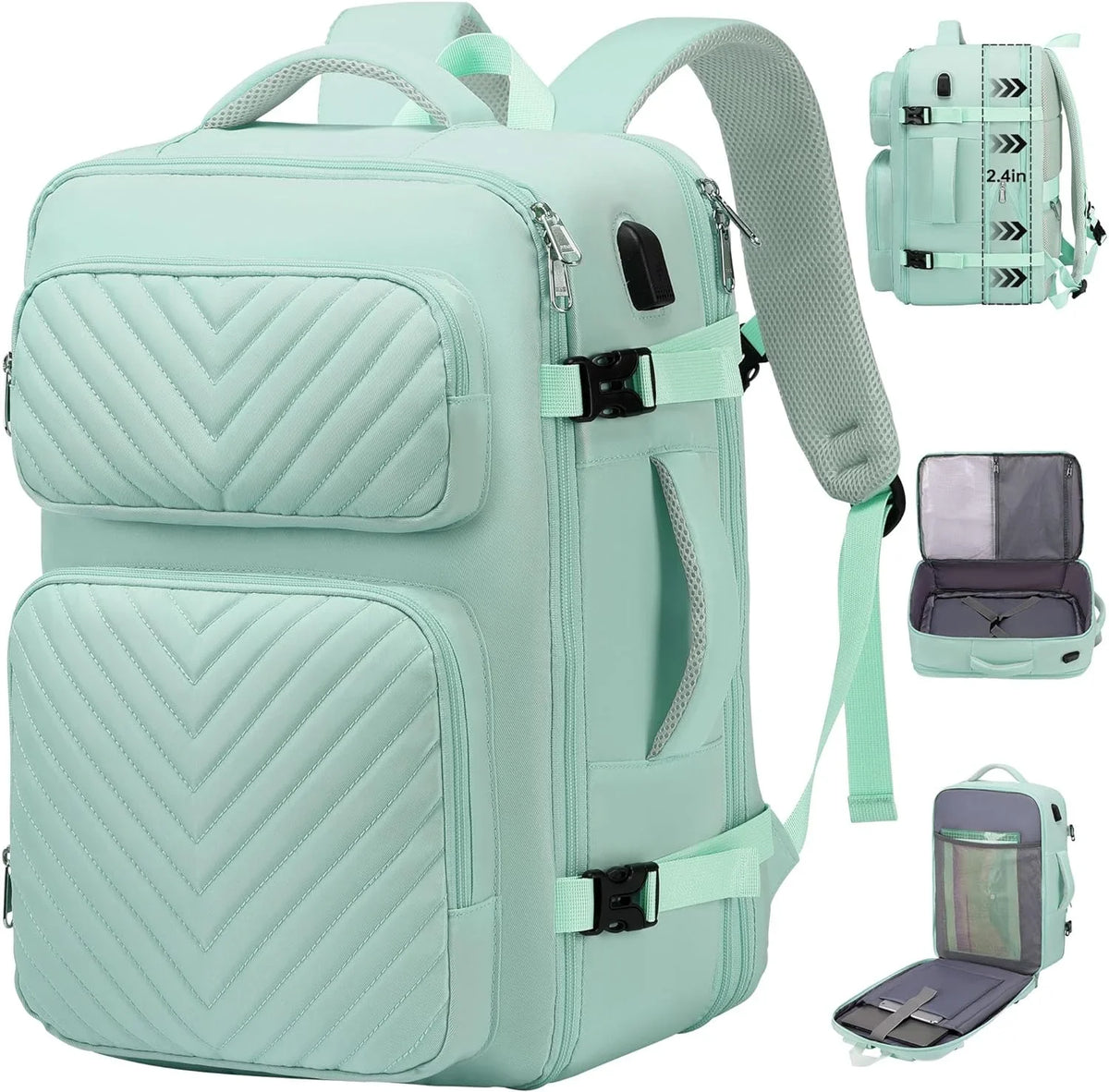 Women,Person Flight Bag Carry Backpack Fits Item Travel Laptop,Expandable For 17.3 Waterproof Inch On Approved