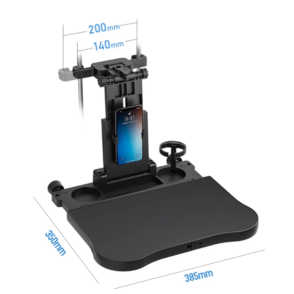 Table, Multifunctional Car Tomshoo Back Seat Adjustable Seat Convenient Car Travel Black Tray
