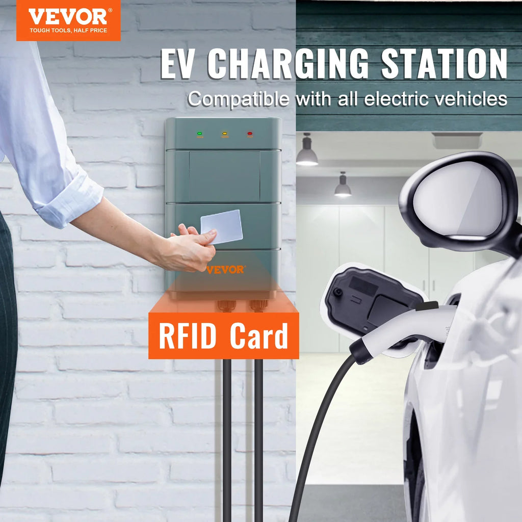 SKYSHALO 40A EV 2 Charger Level Charging Vehicle Home Electric Station NEMA14-50
