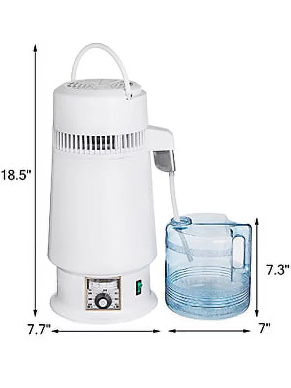 Countertop Steel Stainless Outlet liquid 1 Distiller Bottle L Home Food-Grade liquid Container Kit Design) Distiller (Upgraded 746W Distillation Gallon/4.3 Glass Connection liquid VEVOR