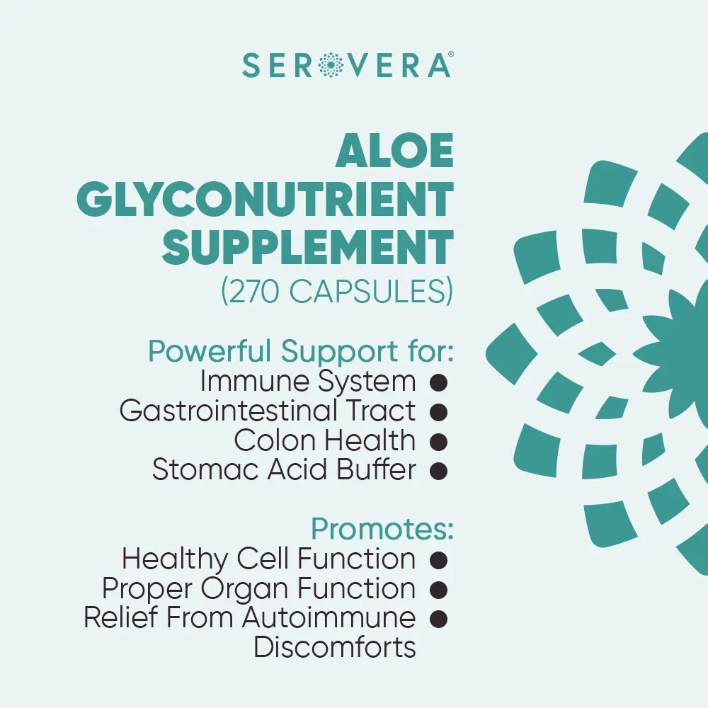 with for Up Serovera Supplement to Veggie 500-Immune Free- Support Caps-Gluten L-Glutamine-270 Modulator System 3 Colon AMP Months Health-Immune Supply
