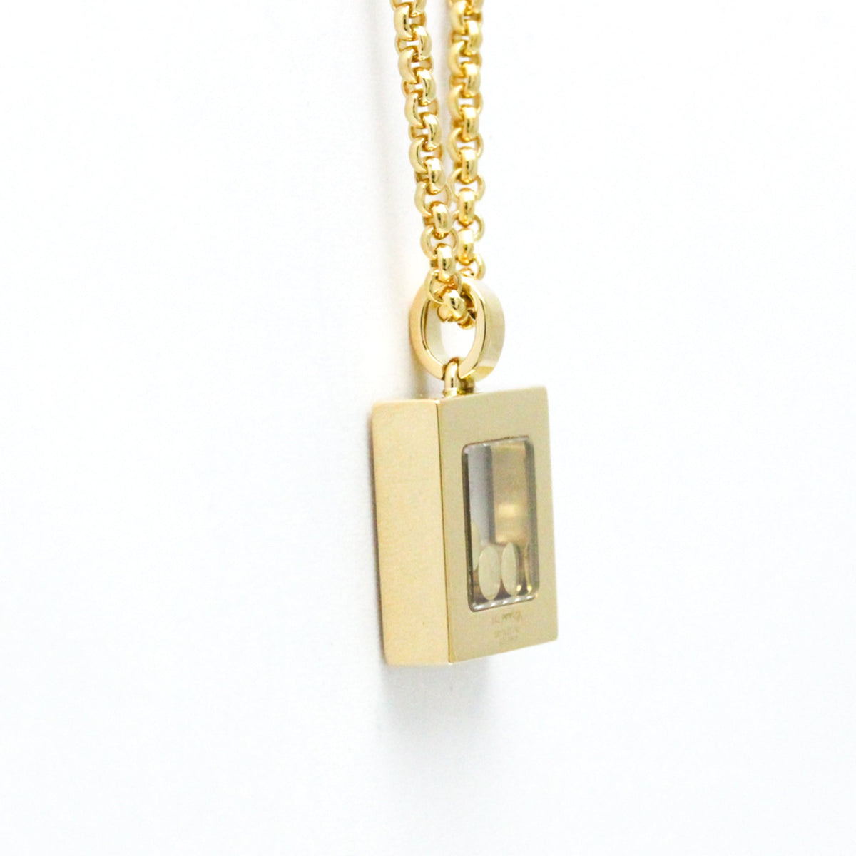 Necklace Yellow Happy Pre-Owned (Good) Fashion Necklace (Gold) Chopard Diamond Square Men,Women 79/3210 Diamonds (18K) Pendant Gold