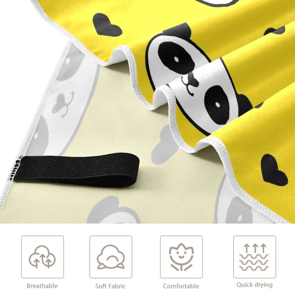 Lightweight Sand Shower Towel, Oversized Towel Quick Multipurpose Panda Yoga Bath Towel Microfiber Beach Blanket, 30”X60” Swim Towel Pool Free Bestwell Dry Thin