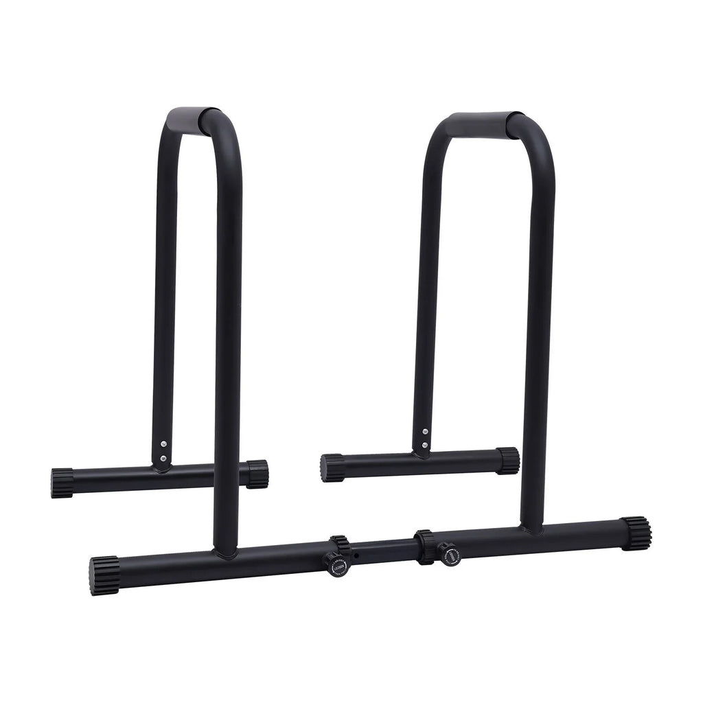 Stand Station Adjustable Gym Dip Upper Flkoendmall Black Body Height Home Equipment for