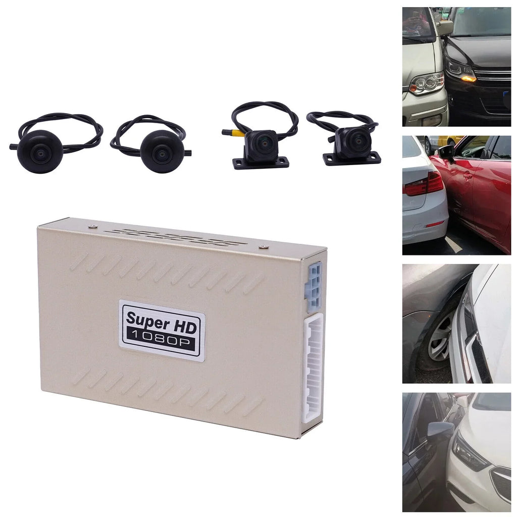 Miumaeov View 1080P System View Recording 4-Camera for Bird Rear Cars Car 360 Dash Surround Cam Kit Degree DVR