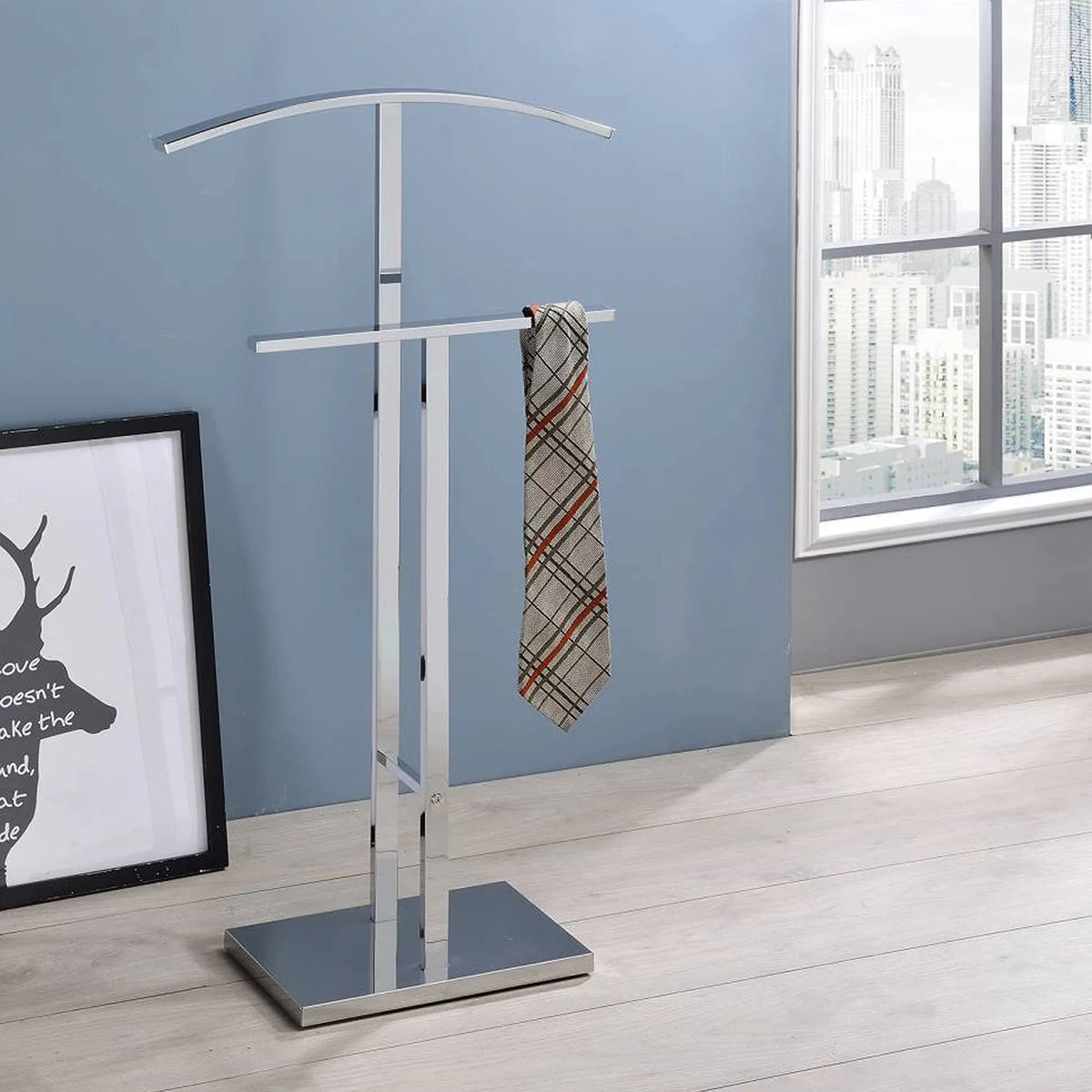 Stand Valet Rack Kings Metal Suit Furniture Chrome Brand