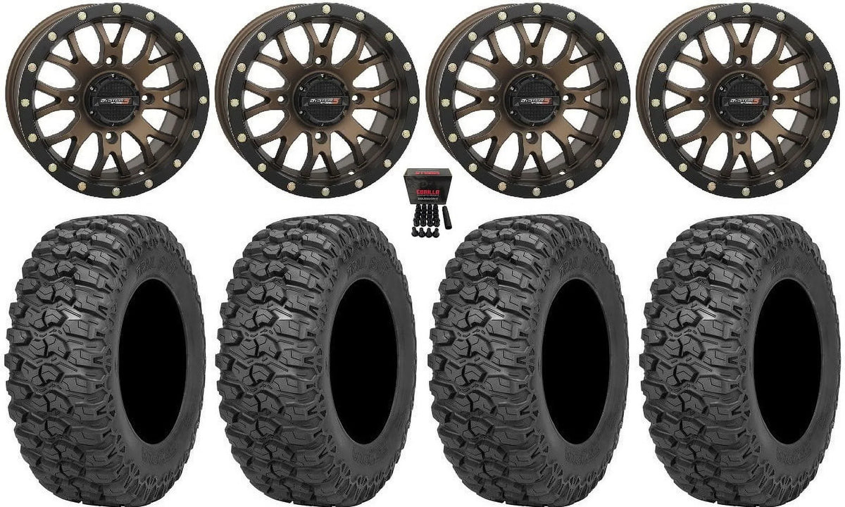 Trail 14" Can-Am ST-3 System Defender 3 30" Tires Bronze Renegade Commander Saw Outlander Wheels Maverick 2.0