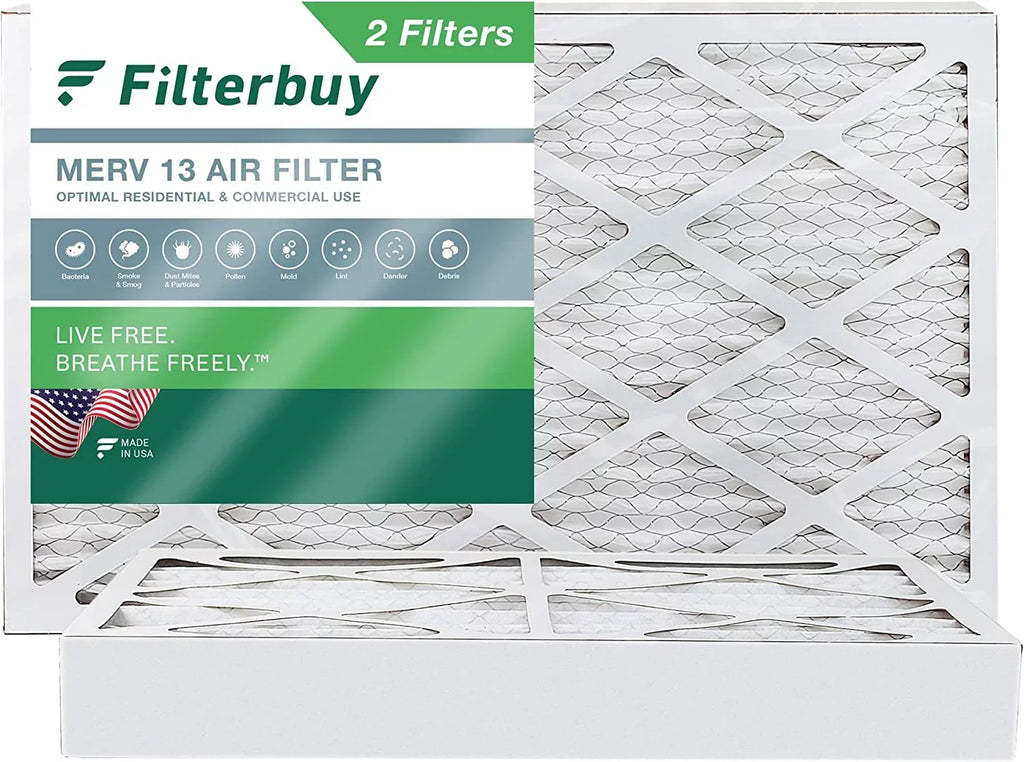 10x25x4 (2-Pack) Pleated Filters MERV HVAC Furnace 13 Filterbuy Air AC
