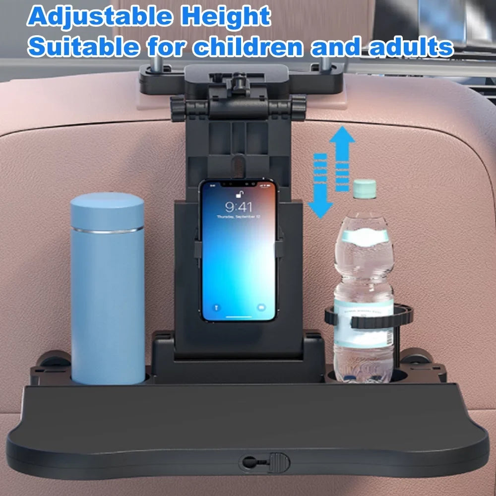 Table, Multifunctional Car Tomshoo Back Seat Adjustable Seat Convenient Car Travel Black Tray