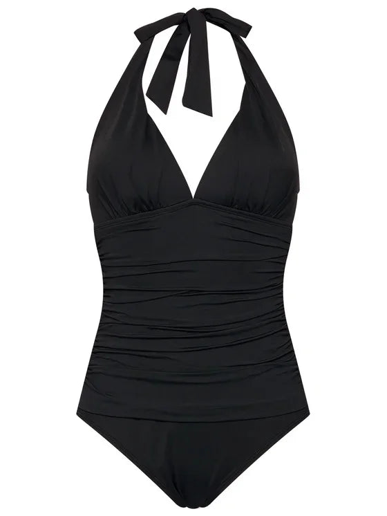 BLACK Ralph 4 Swimsuit, One-Piece Club Beach US Halter Lauren Solid