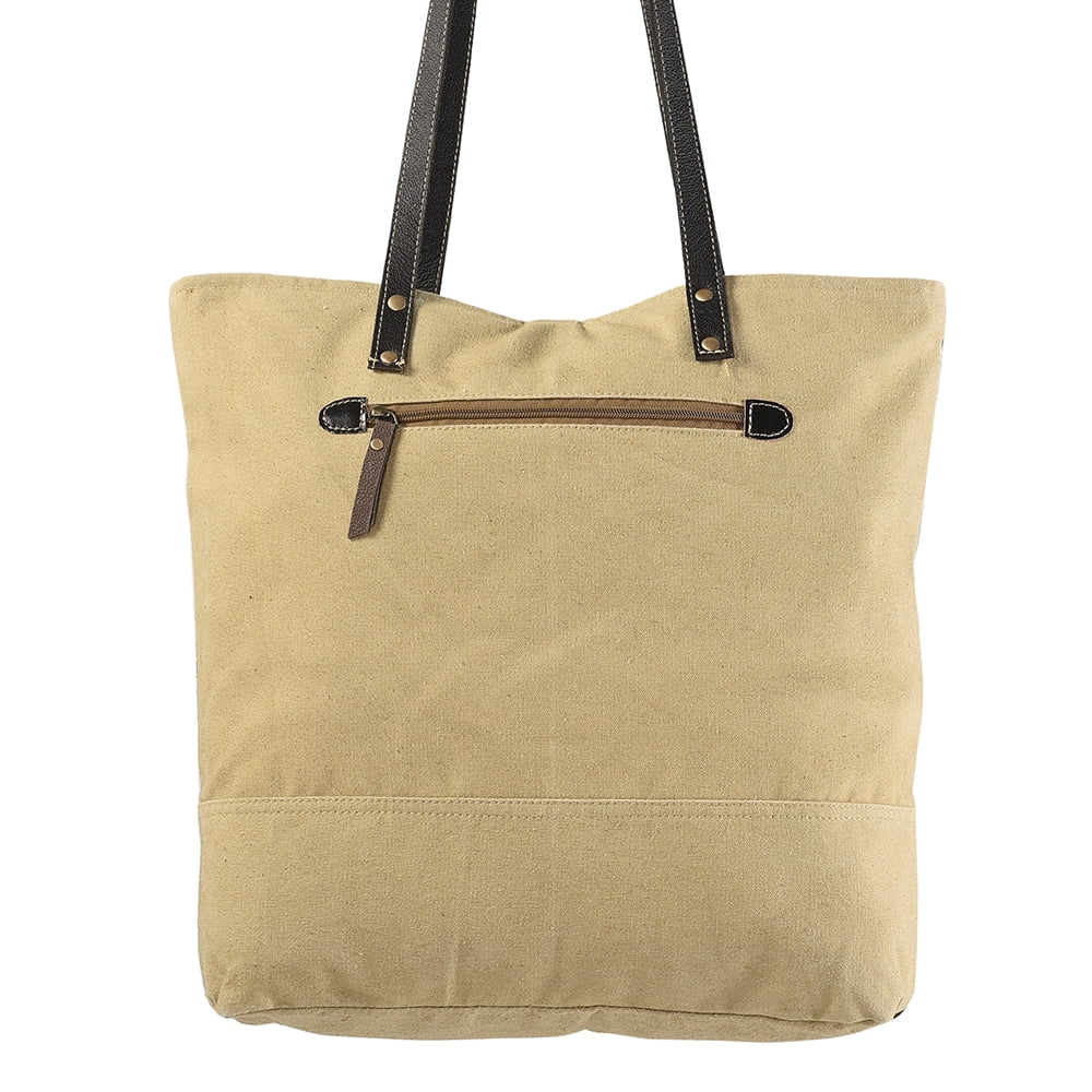 Upcycled bag Hair-on KB Leather Wool TOTE Canvas purse women OHLAY western Upcycled handbag Genuine KB238