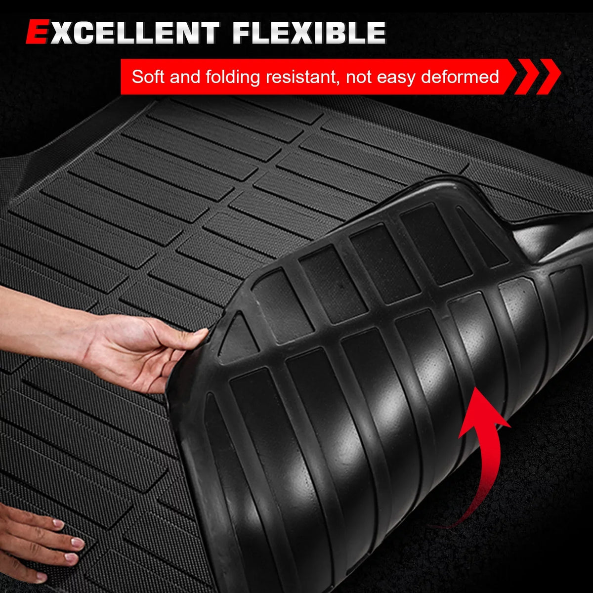 2021-2023 Ikon With TPE Auto Compatible Motorsports Liner Rear Boot Trunk Bronco Car Mat Protector All climate Cover 3D Black Pad Molded 4-Door, Cargo