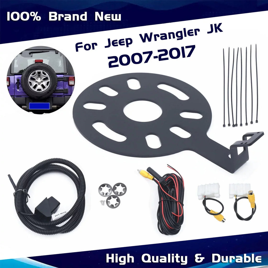 Tire Spare Jeep Backup Backup For Camera View ° Rear 170 2007-2017 Wrangler Bracket TOOL1SHOoo JK's