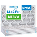 8 1/2 1 Air Air Pack AC x x 21 Pleated 13 Furnace MERV 6 Filter, Aerostar Filter,