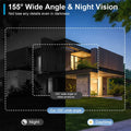 2-Way and Audio-for PIR Vision, Doorbell Chime, Night with Detection Alerts, Two Shinysix Wireless Home Security Human App Camera