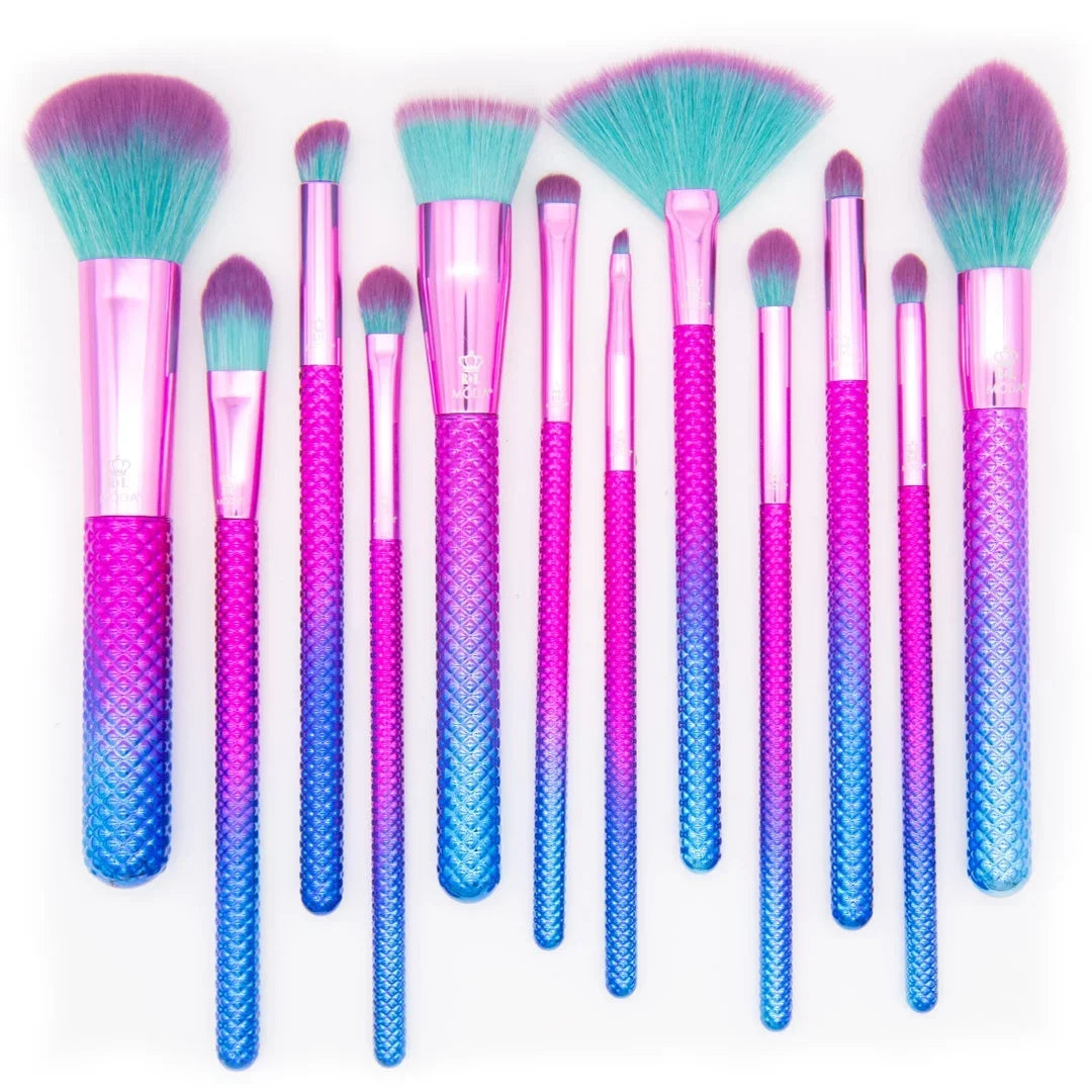 Set, Includes Fan, Pointed 12pc Brush Crease Signature and Prismatic Moda Makeup Brushes Foundation, Makeup Brush