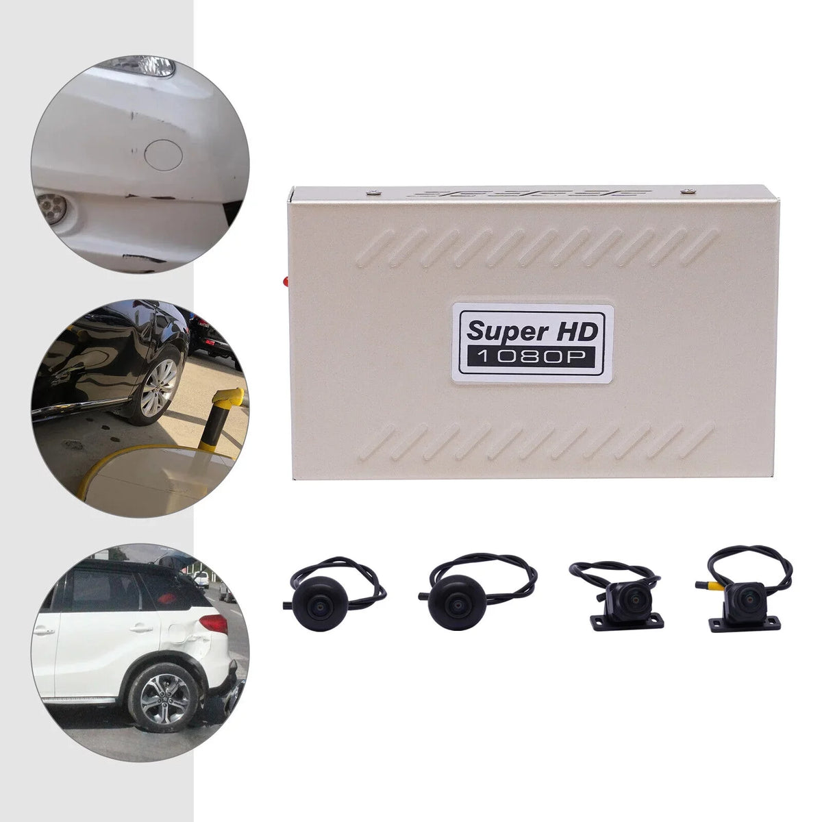 Miumaeov View 1080P System View Recording 4-Camera for Bird Rear Cars Car 360 Dash Surround Cam Kit Degree DVR