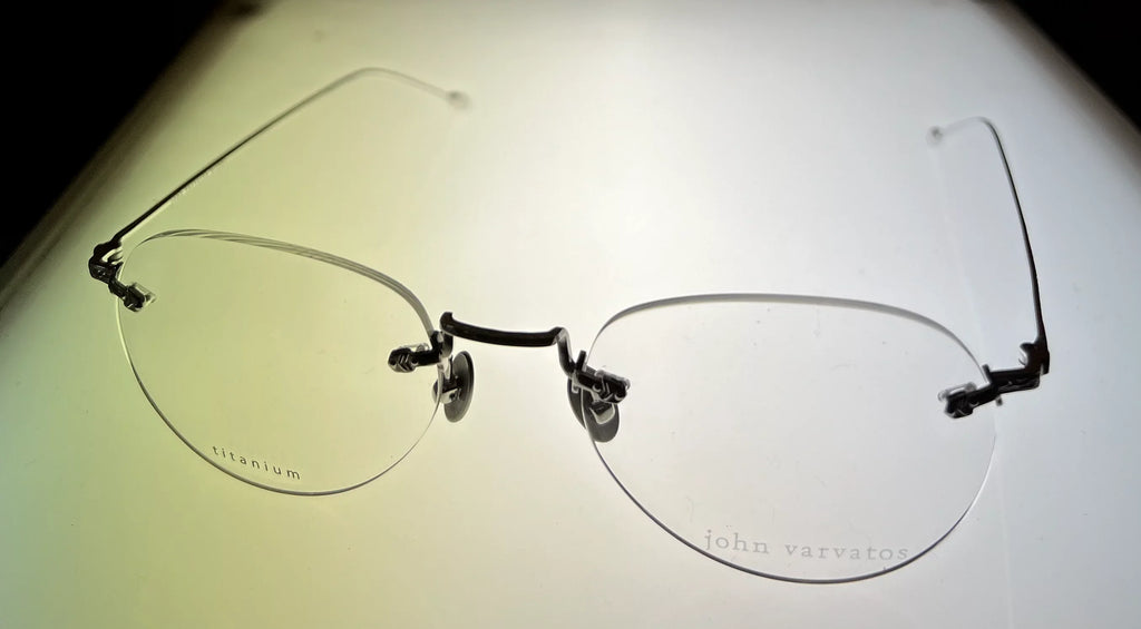 Metal Frame Varvatos Mens Round Rimless Eyewear John 53mm Silver V170.