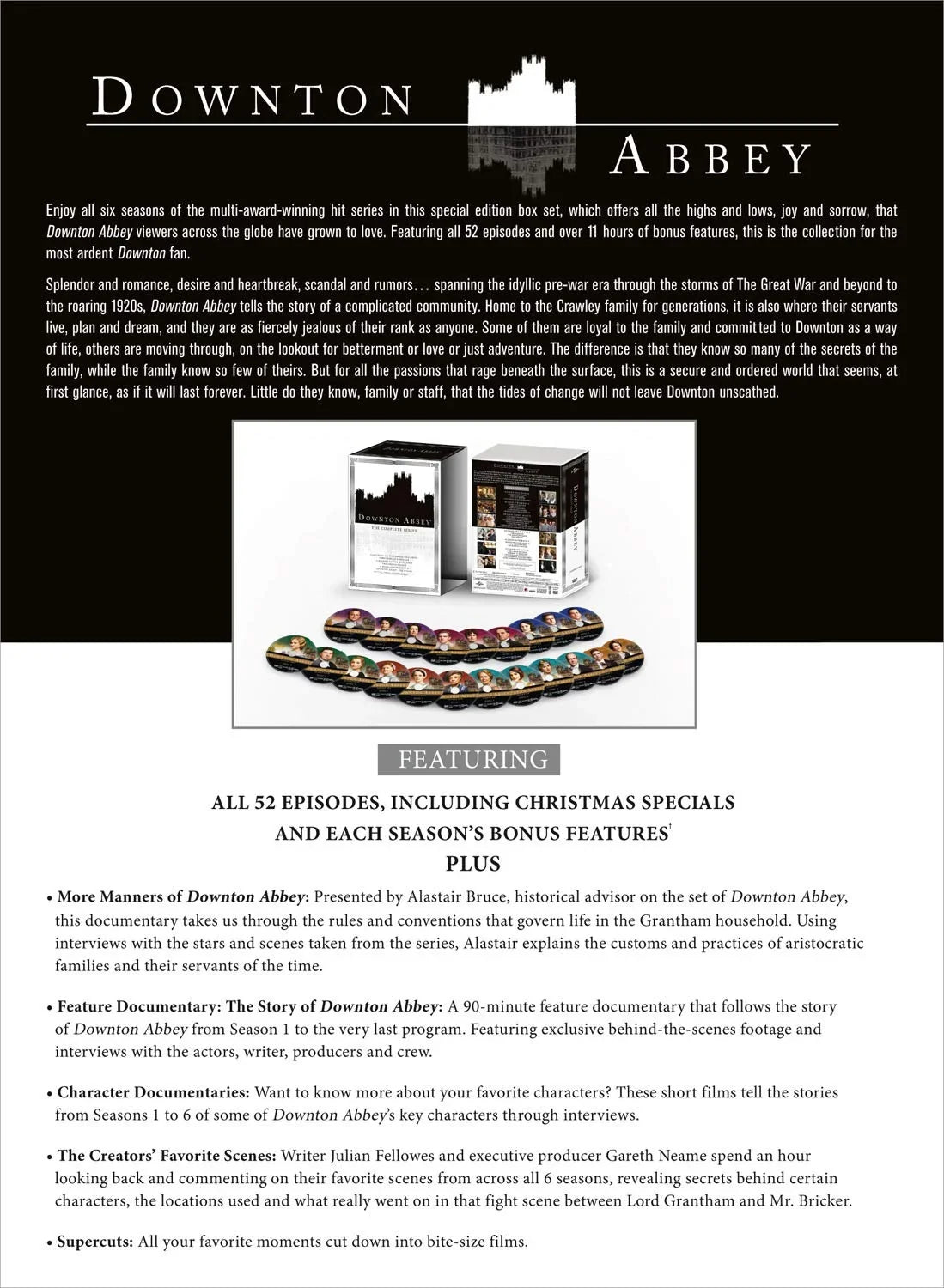 Abbey: Downton Entertainment Home The Complete Series Pictures (DVD) Universal