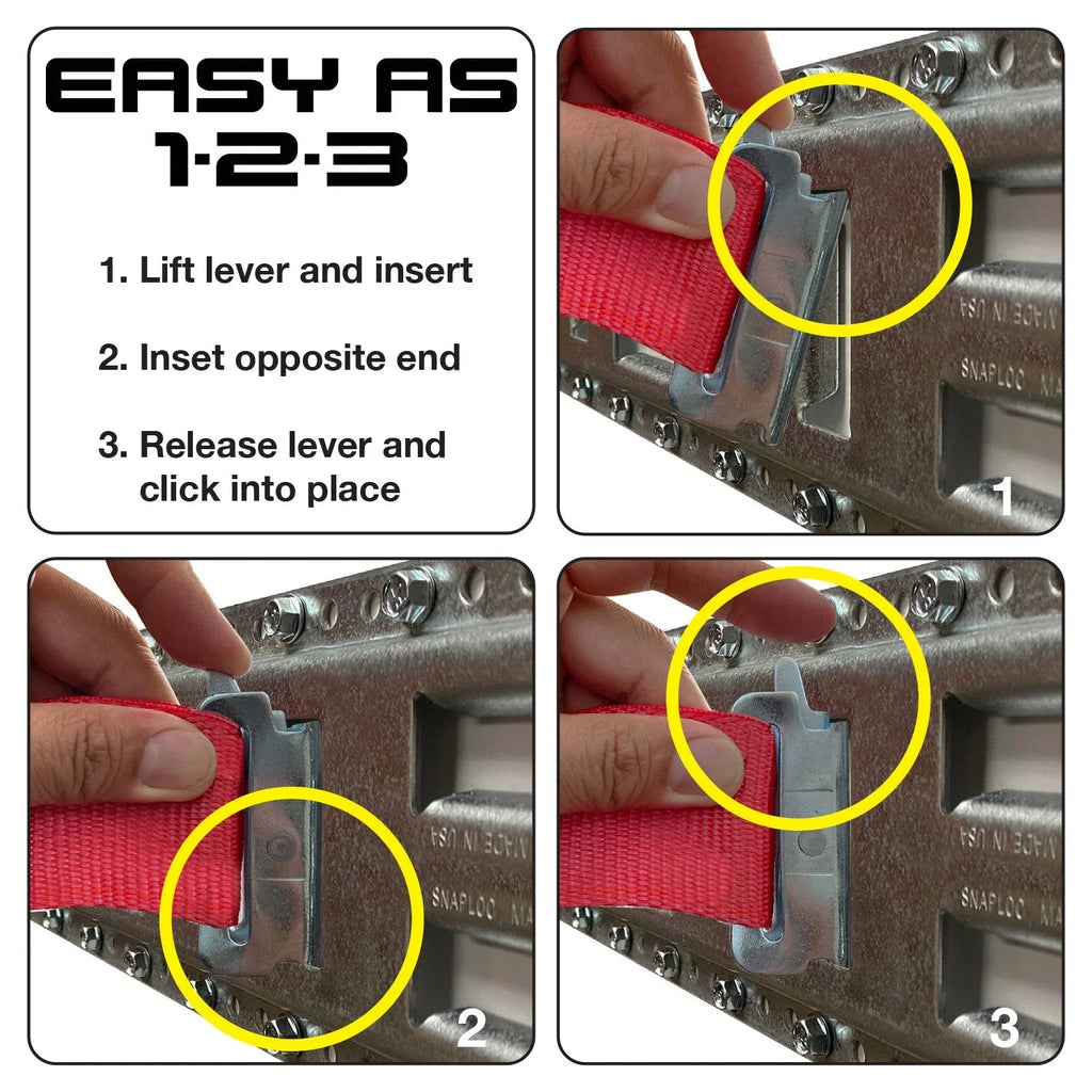 Vertical, 2-Pack SNAP-LOC Trailers Tie-Down E-Track 32 Galvanized Horizontal Trucks, Pickups, Inch USA Logistic Fast-Track for Steel