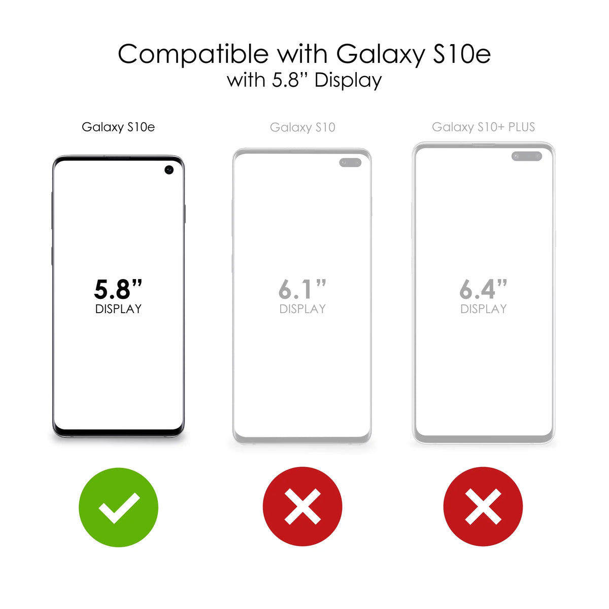 Screen - & Back, Protector Bumper, Black Hybrid for TPU Acrylic White S10e (5.8" / Hope / Love Glass Screen) Shockproof Faith Tempered - Galaxy - Case Christ - DistinctInk Clear