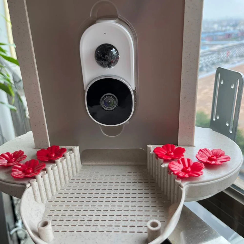 WIFI Real-time Smart Species, Feeder Identify Bird IP65 TF Watching Camera Bird Waterproof Cards Bird for Auto Bird AI Capture Detection, moobody Enthusiasts 1080P Notification, 128G Motion Video,