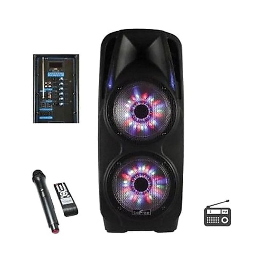 PA Powered Woofer Tailgate 2x's beFree Bluetooth Speaker Sound Portable Inch Party 10