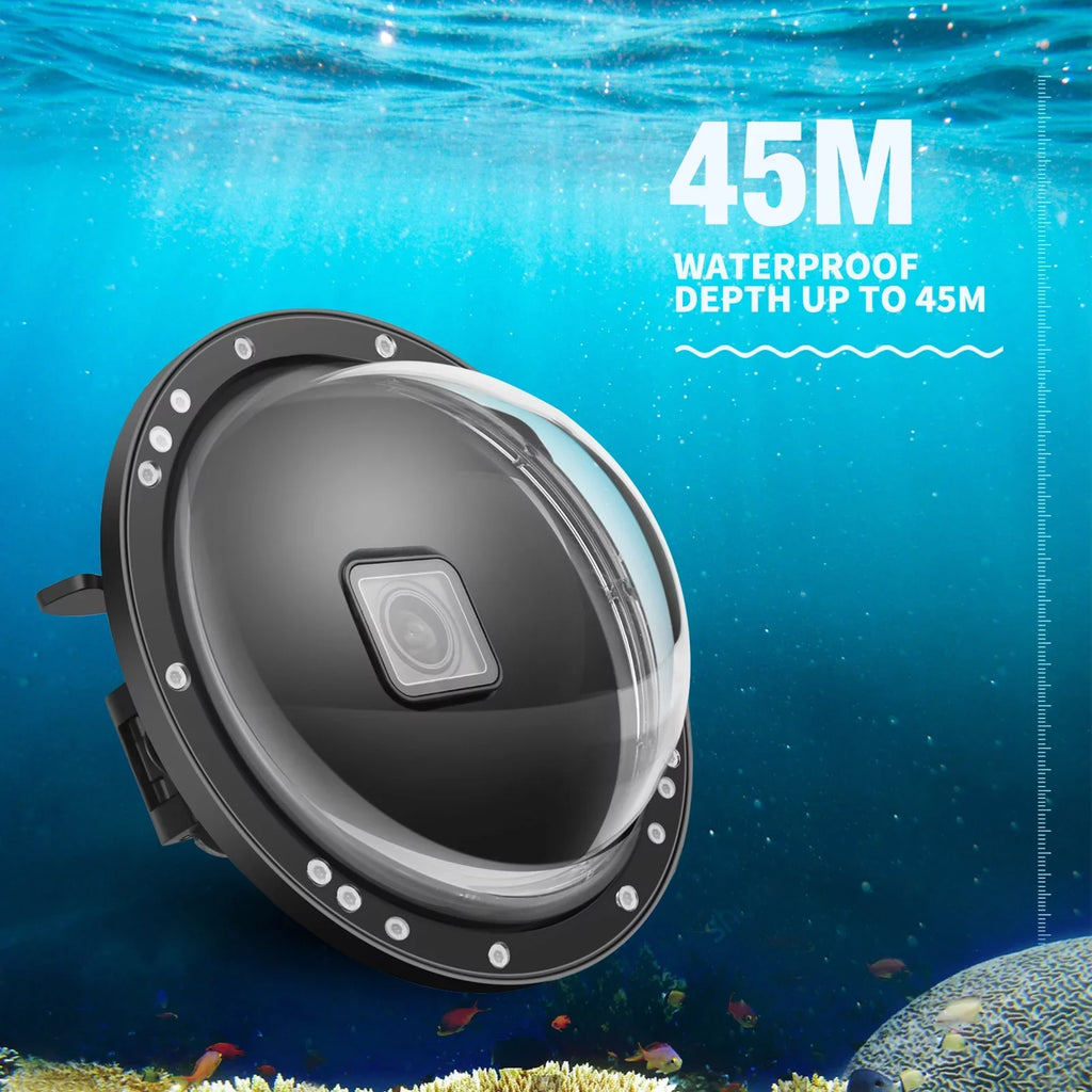 180° Port Handle, Angle Dual and 9 45m for Black Waterproof Waterproof, 10SHOOT Case XTGP559, Wide Dome