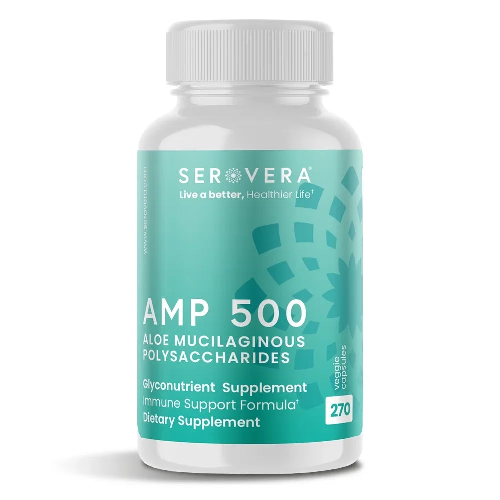 with for Up Serovera Supplement to Veggie 500-Immune Free- Support Caps-Gluten L-Glutamine-270 Modulator System 3 Colon AMP Months Health-Immune Supply