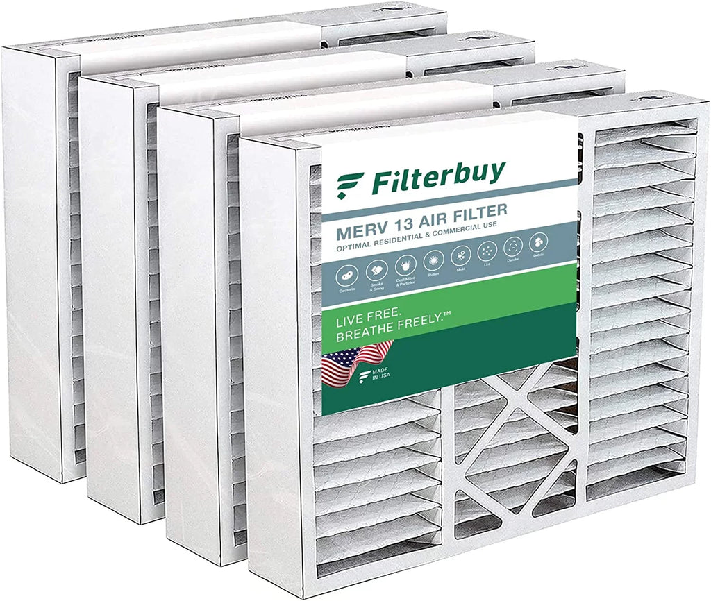 Air 19x20x5 MERV Furnace Bryant/Carrier for Payne and Night, Day Filters 13 FILXXFNC0021, Pleated HVAC Filterbuy & AC (4-Pack)