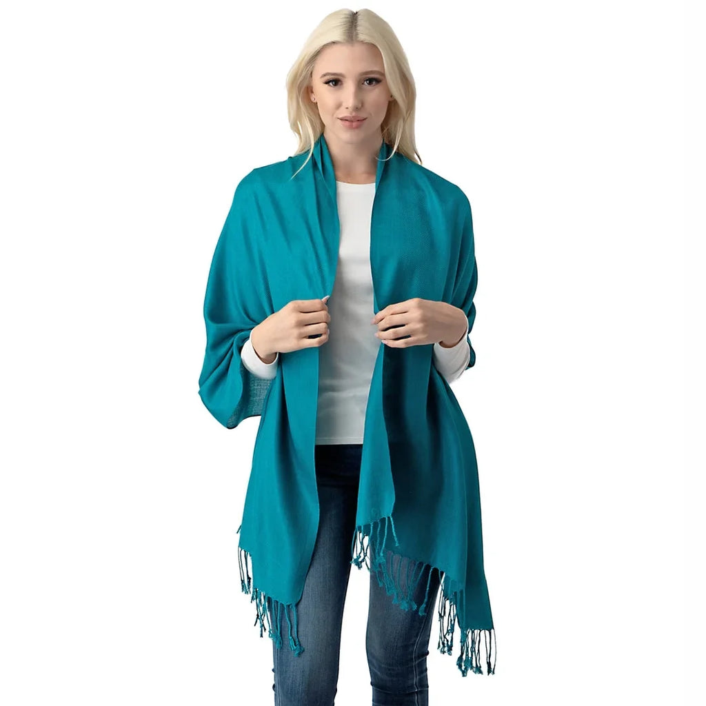 Wedding Pashmina 10 of Set Shawl, Bridesmaid Shawl, Teal Scarf Bridal Shawl Wrap,