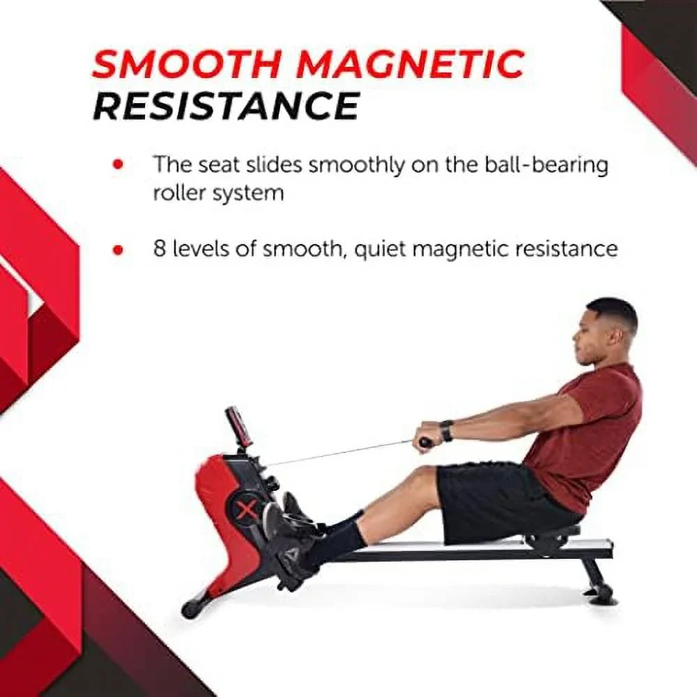 250 Machine With Magnetic - Weight - Home With Machine Up For Resistance Rower Rower Magnetic Workout Lbs To Capacity Rowing App Gym - Fitness