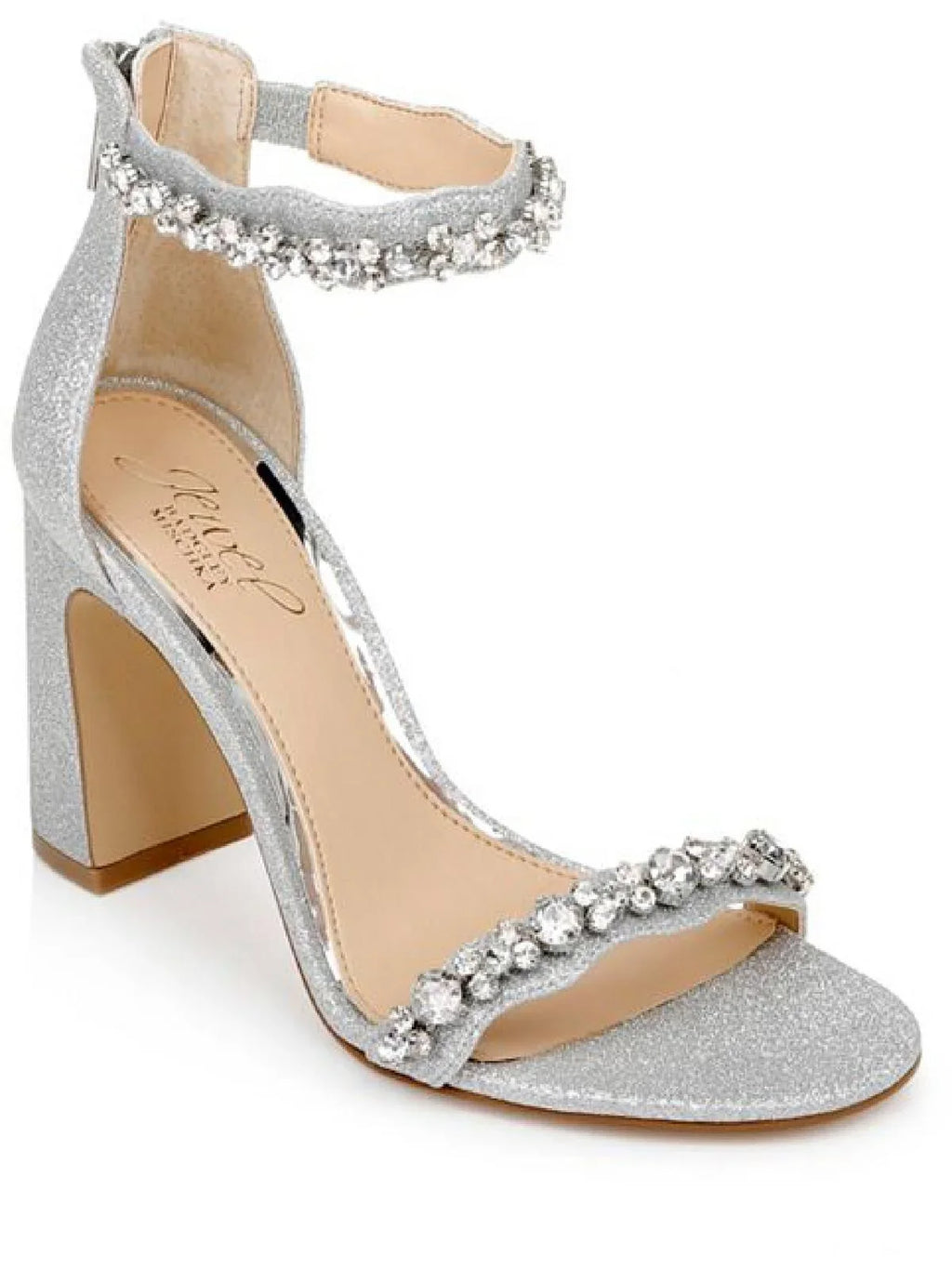 Heels Badgley Womens Satin Mischka Jewel Rhinestone Odessa