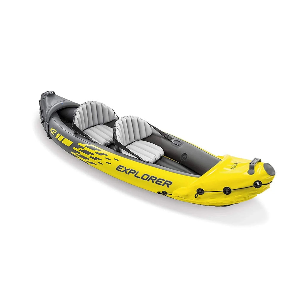Kayak Air and Pack) Inflatable Explorer 2 (3 Person Yellow Intex K2 Pump, Set