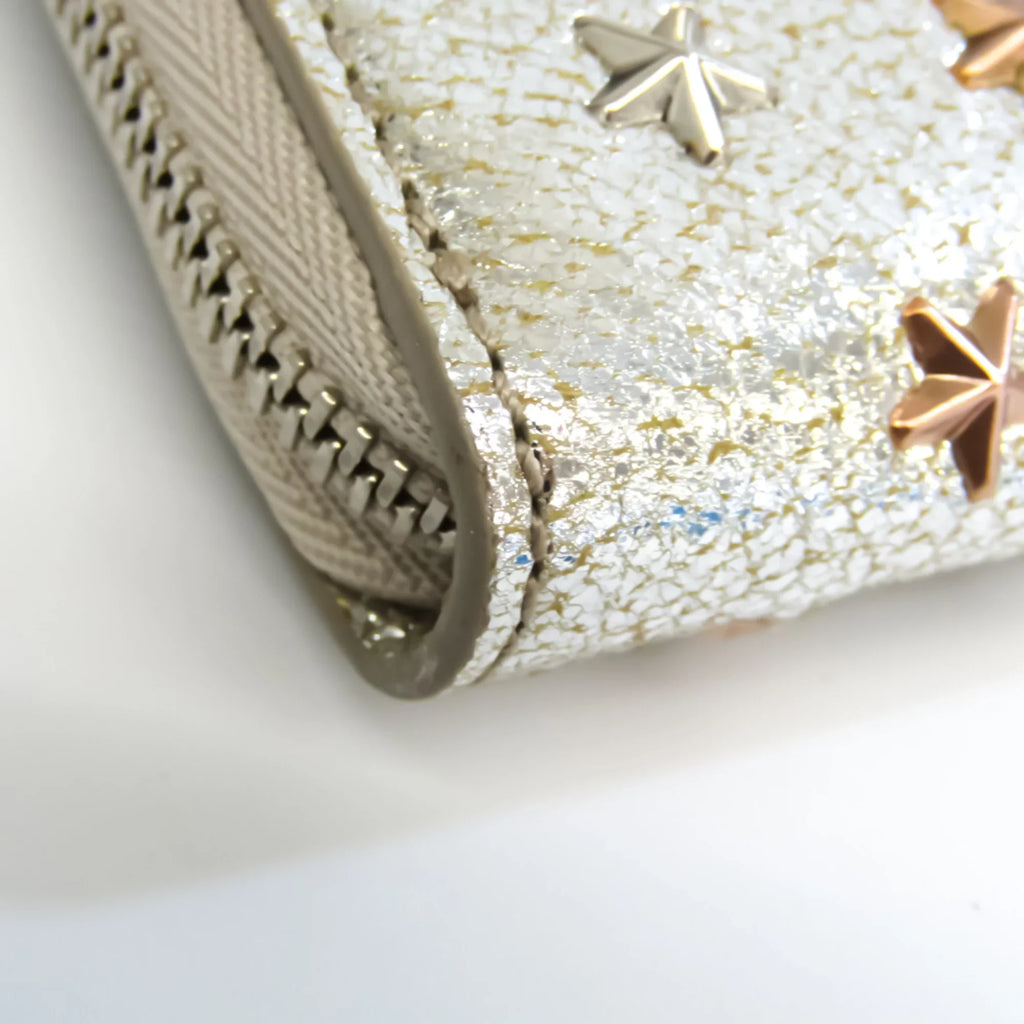 (Good) Choo NELLIE Coin 163 Champagne Purse/coin GTA Women's Jimmy Case Gold Pre-Owned Leather