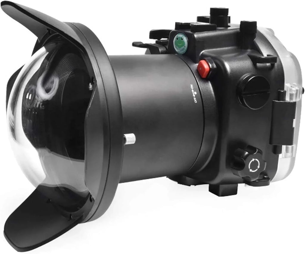 Kit Underwater G Inch Dome Compatible 16-35mm Case ILCE-7R IV 12-24mm A7R F3.5-5.6, Seafrogs Port Housing F4 F/4 Waterproof 28-70mm 6 A7R4 with w/ for FE Lens-Black [40M/130FT] IV