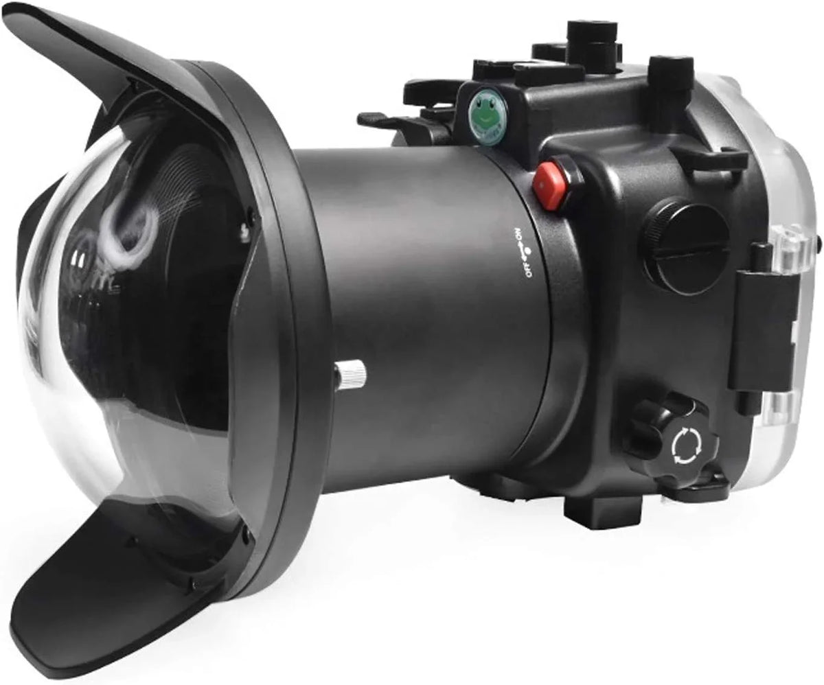Kit Underwater G Inch Dome Compatible 16-35mm Case ILCE-7R IV 12-24mm A7R F3.5-5.6, Seafrogs Port Housing F4 F/4 Waterproof 28-70mm 6 A7R4 with w/ for FE Lens-Black [40M/130FT] IV
