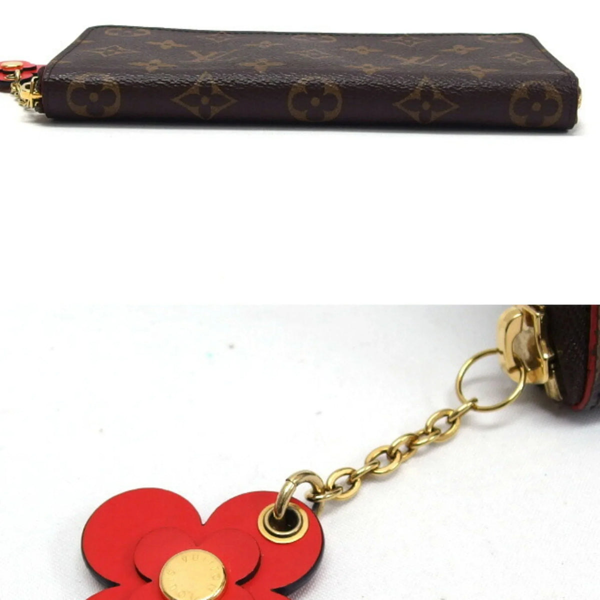 M62940 Pre-Owned Monogram Wallet Clemence (Good) Wallet Red Long