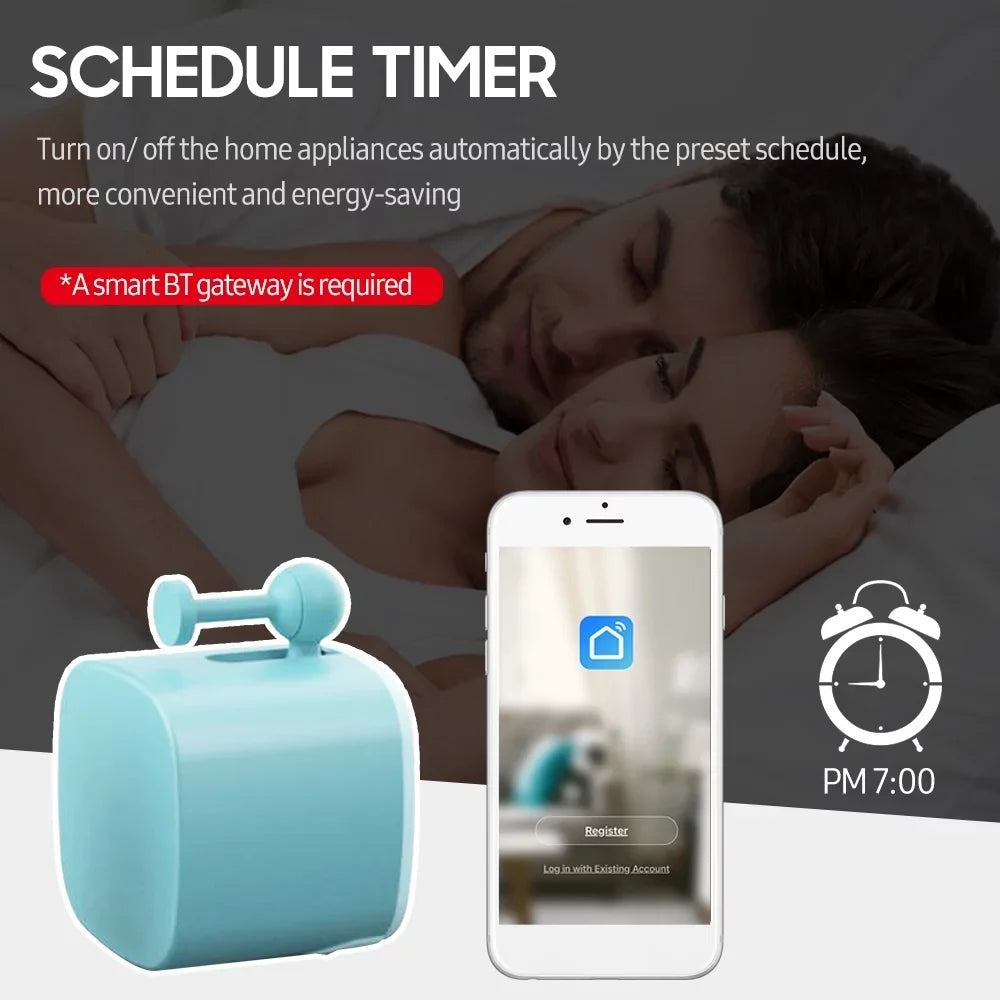 Automation Home Control Timer Required) BT Home Pusher Control Schedule Smart Controller Controller Voice APP Switch Gateway Appliances Fingerbot (BT Fingerbot