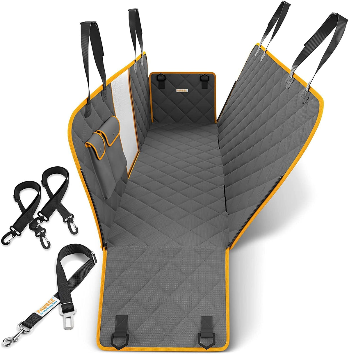 Scratchproof Hammock Front Belt & Seat PAWBEE Dog – for Cover for Trucks Dogs Seat Seat Mesh with Covers Car Window & Nonslip Seat Waterproof with Cars SUV, Car – – for Bonus Dog Covers Car Dogs Car