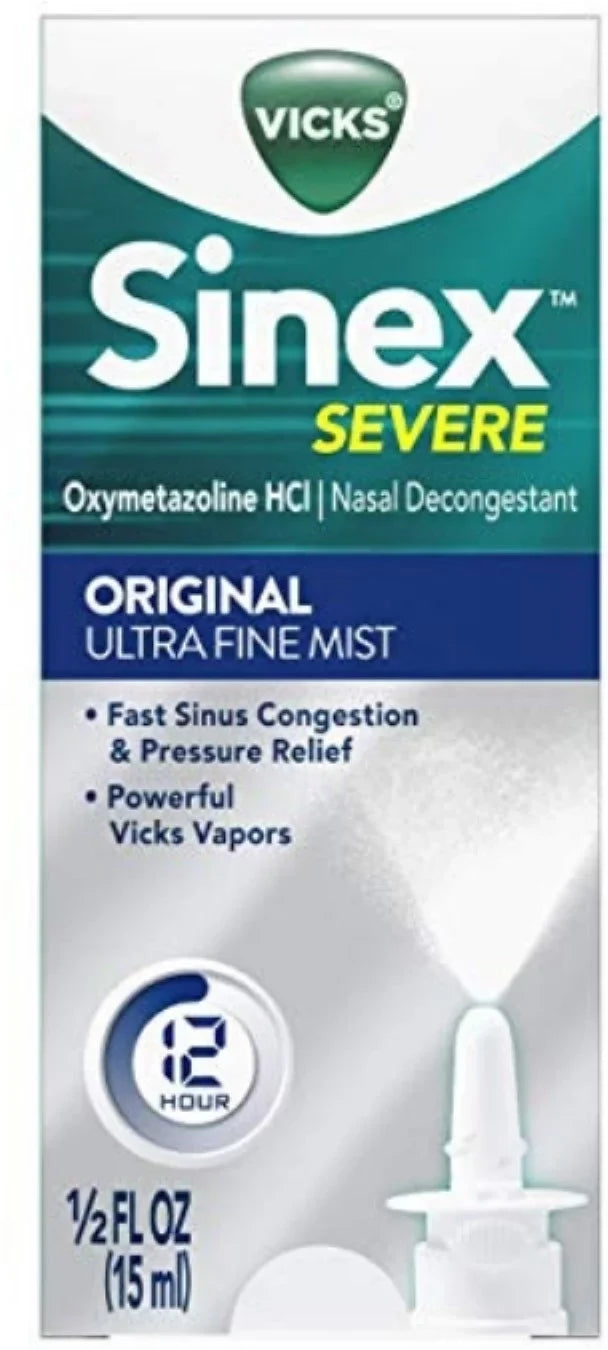Fine oz 4) with Vicks 0.50 Decongestant, Severe (Pack Ultra Nasal Menthol of Sinex Mist