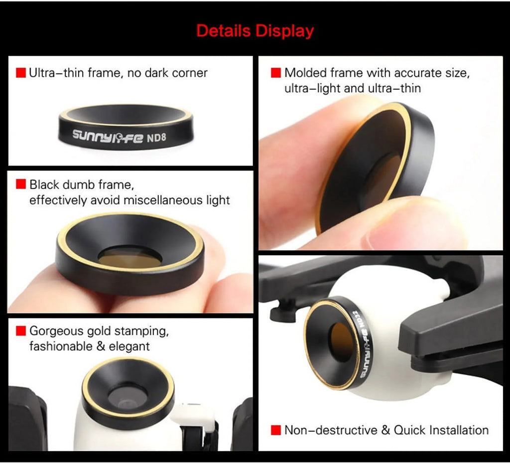 Camera Lens ND16 Gimbal for Sunnylife ND32 YHAIOGS Filter Parrot ND8 ND4 ANAFI Drone