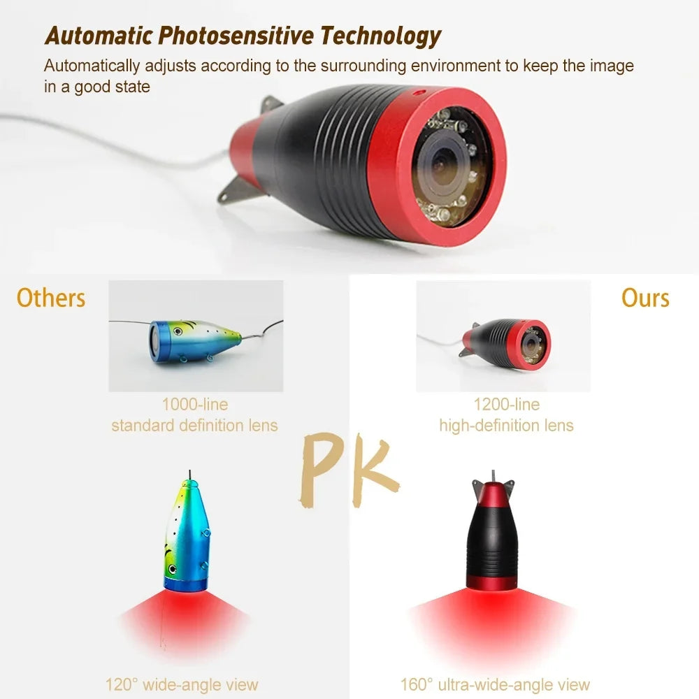 '- Fish Perfect Sea Clear Design, Erchang with Boat Finder 7 for Camera Inch Underwater Crystal Portable User-friendly Enthusiasts Fishing Lake Fishing Fishing Imaging, for Kayak