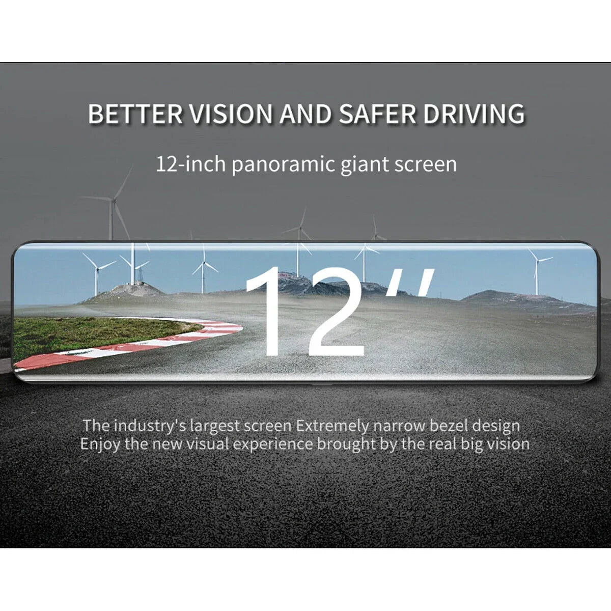 Monitoring, Vision, Parking Dash Rear Car Camera 4K and 12" Mirror Camera Front Dual Cam Reversing Night Backup Assistance Super Ele-mall