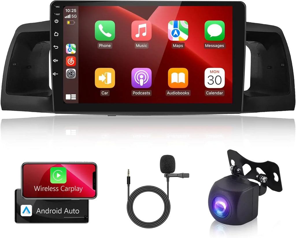 '+ USB Mirror Corolla Toyota Bluetooth 2007-2012 Car Radio for Android with THONZER Touch Stereo 1G+32G Screen SWC WiFi Inch Carplay, Rimoody Camera 9 Car Link Wireless GPS FM RCA ex Backup