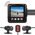 Waterproof Dash Full HD WDR, Rear 2 and Loop Camera, Vision, Night Screen Body VSYSTO Cam, 150° SonyIMX307 Fish Angle Front 1080P G-sensor Wide Inch Lens Eye Recording, Motorcycle